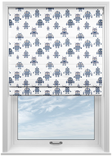 Robo Town, Cyborg Grey - Roman Blind